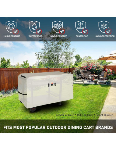 Mesa Carrito de Preparación de Alimentos Feasto 3 Estantes Acero Inoxidable