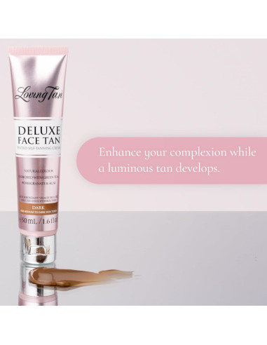 Bronceador Facial Loving Tan Deluxe Oscuro 47.3 ml - Sin Rayas