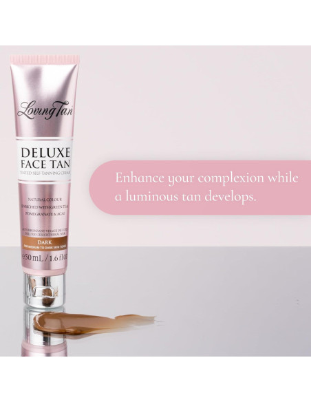 Bronceador Facial Loving Tan Deluxe Oscuro 47.3 ml - Sin Rayas