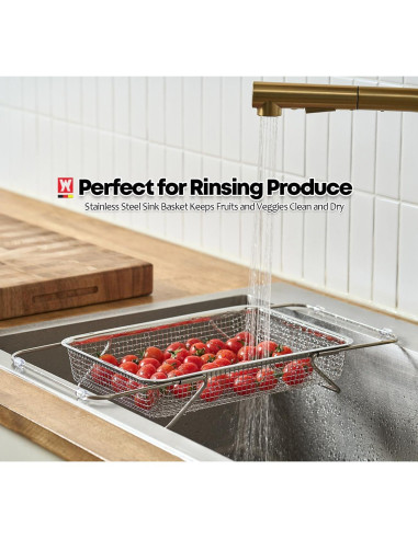 Escurridor de Platos Ajustable Wagensteiger Acero Inoxidable 30x21 cm