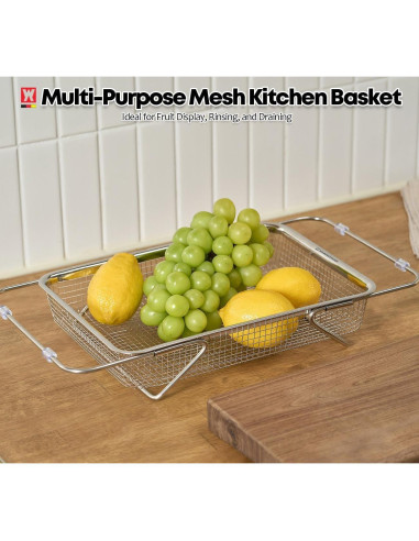 Escurridor de Platos Ajustable Wagensteiger Acero Inoxidable 30x21 cm