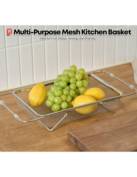 Escurridor de Platos Ajustable Wagensteiger Acero Inoxidable 30x21 cm