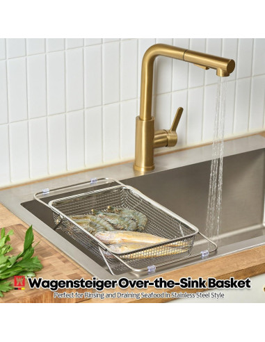 Escurridor de Platos Ajustable Wagensteiger Acero Inoxidable 30x21 cm