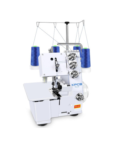 Máquina de Coser Overlock KPCB Serger Blanca con Luz LED