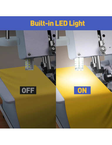 Máquina de Coser Overlock KPCB Serger Blanca con Luz LED