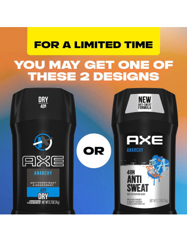 AXE Desodorante Antitranspirante Barra Hombres Anarquía 76.5 g Doble