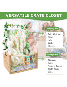 Caja de Almacenamiento para Bebé Baoong Beige 41x30x23cm 2