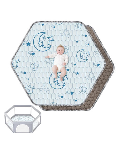 Alfombra de Juego Acolchada Deeteck 132x114cm Antideslizante