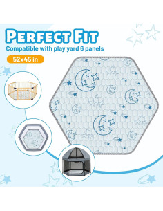 Alfombra de Juego Acolchada Deeteck 132x114cm Antideslizante 2