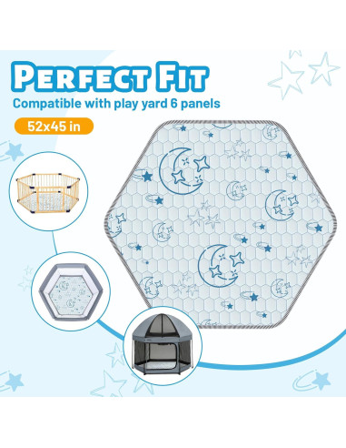 Alfombra de Juego Acolchada Deeteck 132x114cm Antideslizante