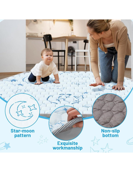 Alfombra de Juego Acolchada Deeteck 132x114cm Antideslizante