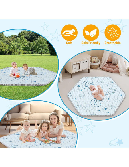 Alfombra de Juego Acolchada Deeteck 132x114cm Antideslizante