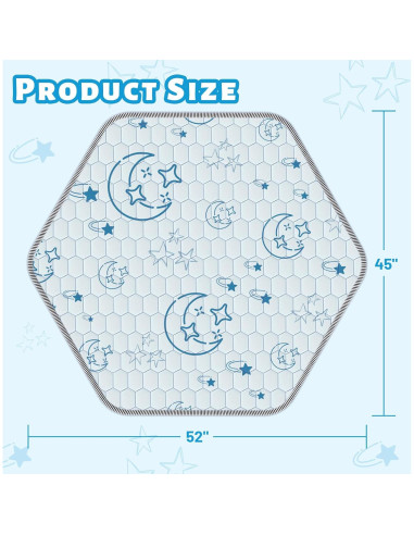 Alfombra de Juego Acolchada Deeteck 132x114cm Antideslizante