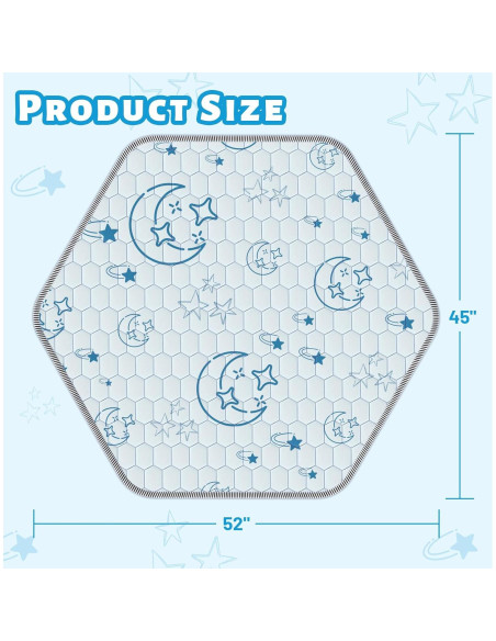 Alfombra de Juego Acolchada Deeteck 132x114cm Antideslizante