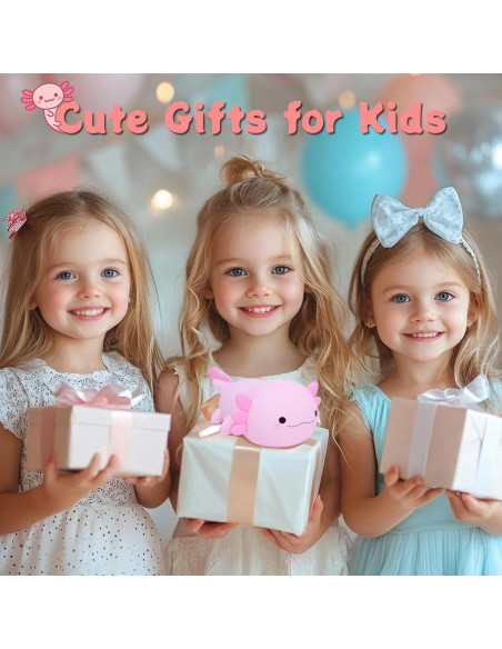 Luz Nocturna Axolote YuanDian Silicona 17cm Regalo Infantil