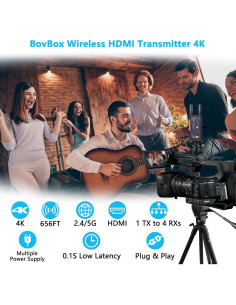 Receptor HDMI Inalámbrico 4K BovBox 097RX 200m Negro 2