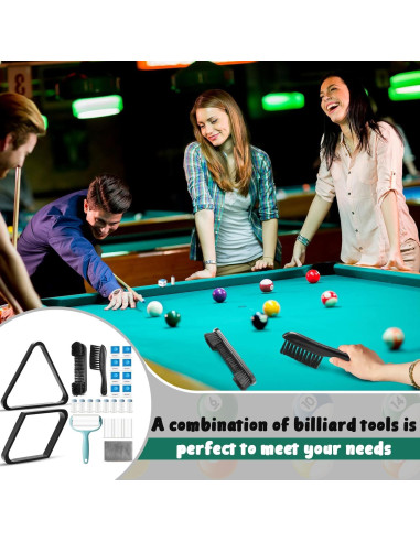 Conjunto de Accesorios para Billar ShinyRelief 22 Piezas