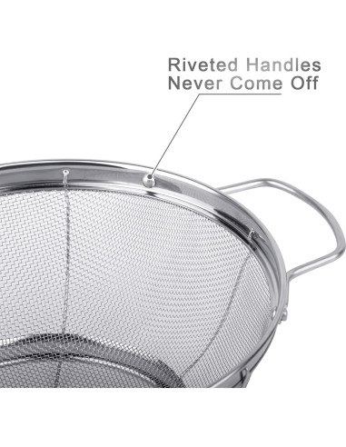 Paquete de 5 coladores de acero inoxidable Tiawudi 18/8