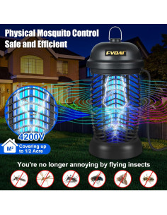 Zapper de Insectos FVOAI Modelo Zap X3 Pro, 0.20 Hectáreas 2