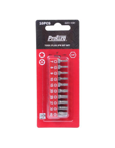 Puntas de Seguridad Torx Plus Protorq 25mm 10 Piezas Acero S2