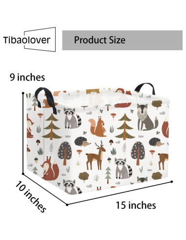 Cesta de Almacenamiento para Niños TIBAOLOVER 50x40cm Animal