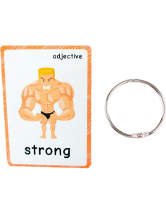 Juego de Tarjetas Educativas SANTSUN - 47 Adjetivos + 14 Insectos 2