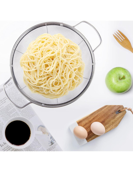 Paquete de 5 coladores de acero inoxidable Tiawudi 18/8