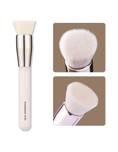 Brocha de Fundación LOCKCUTE LC01 - Diseño Plano, Cerdas Suaves