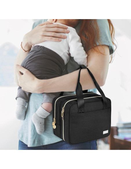 Bolsa de Extractor de Leche Portátil Momcozy Negra con Enfriador