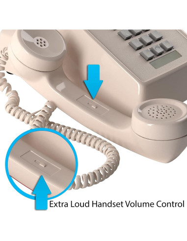 Teléfono con Cable Home Intuition para Personas Mayores Gris