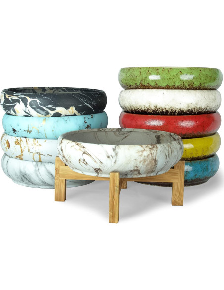 Maceta Grande de Cerámica ARTKETTY 25.4 cm Redonda con Drenaje