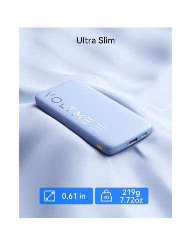 Cargador Portátil VOLTME 10000mAh Carga Rápida USB-C Negro