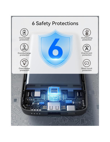 Cargador Portátil VOLTME 10000mAh Carga Rápida USB-C Negro