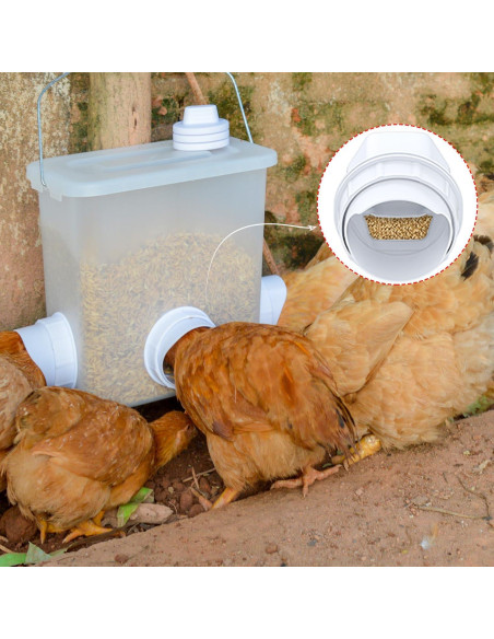 Kit Alimentador de Pollos Suplklz 4 Puertos A Prueba de Lluvia