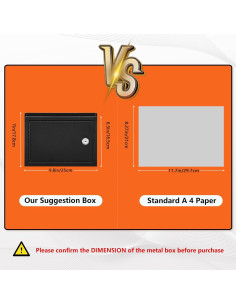 Caja de Sugerencias KYODOLED con Cerradura Negra 24.9x17.8 cm 2