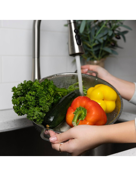 Colador Grande de Acero Inoxidable Fox Run 5 Cuartos 28 cm