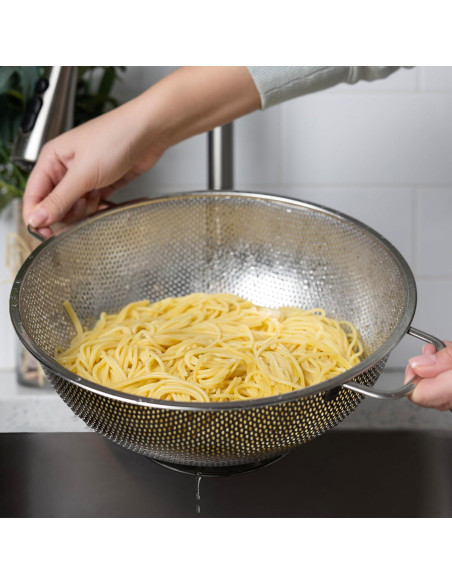 Colador Grande de Acero Inoxidable Fox Run 5 Cuartos 28 cm