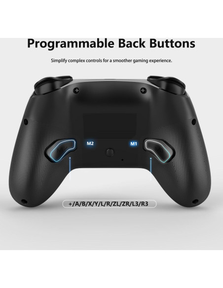 Controlador Inalámbrico PeriphX para Nintendo Switch - RGB, Giroscopio 6 Ejes