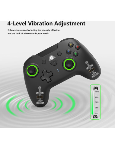 Controlador Inalámbrico PeriphX para Nintendo Switch - RGB, Giroscopio 6 Ejes