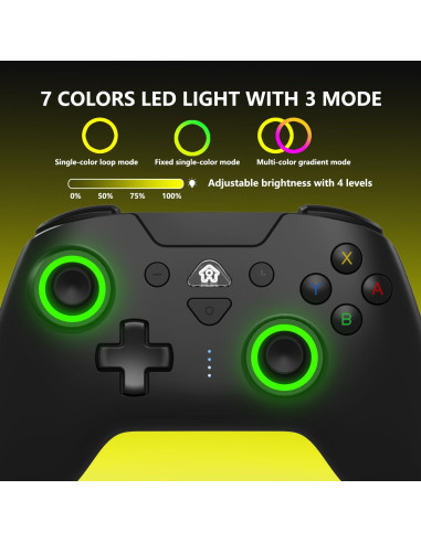 Controlador Inalámbrico PeriphX para Nintendo Switch - RGB, Giroscopio 6 Ejes