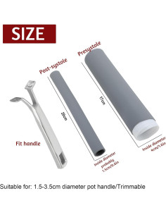 Cubierta de Mango de Silicona Smilelife - 2 Piezas Medianas Antideslizantes 2