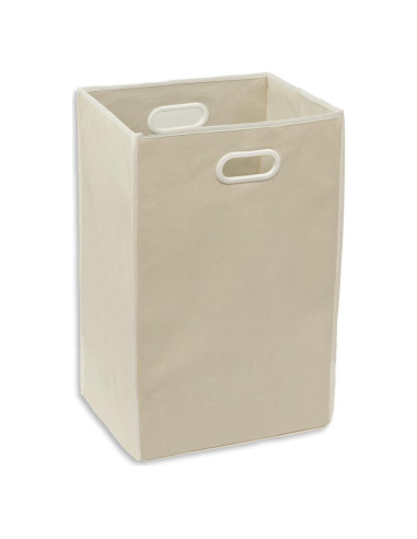 Cesta de Lavandería Plegable Simple Houseware Beige 33x33x57.8 cm