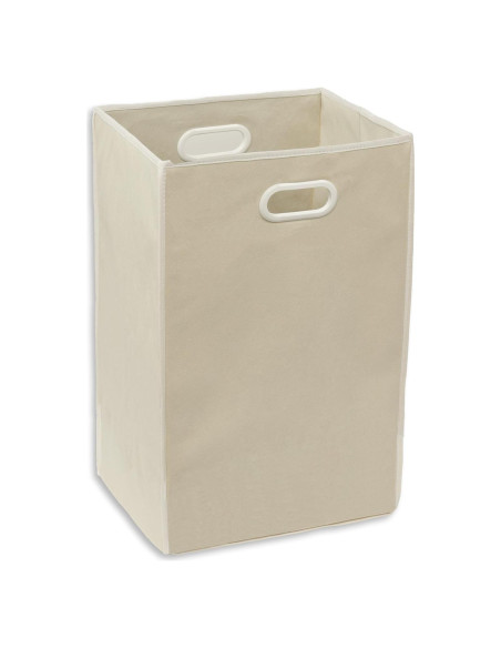 Cesta de Lavandería Plegable Simple Houseware Beige 33x33x57.8 cm
