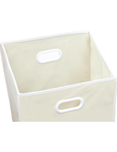 Cesta de Lavandería Plegable Simple Houseware Beige 33x33x57.8 cm