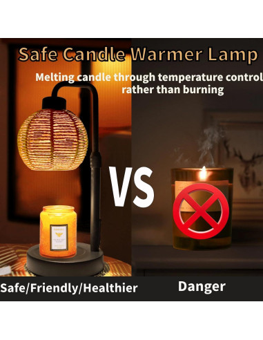 Lámpara Calentadora de Velas WSZQ Negra con Temporizador y Regulable