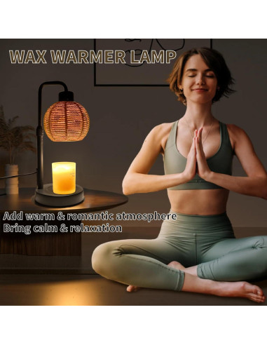 Lámpara Calentadora de Velas WSZQ Negra con Temporizador y Regulable