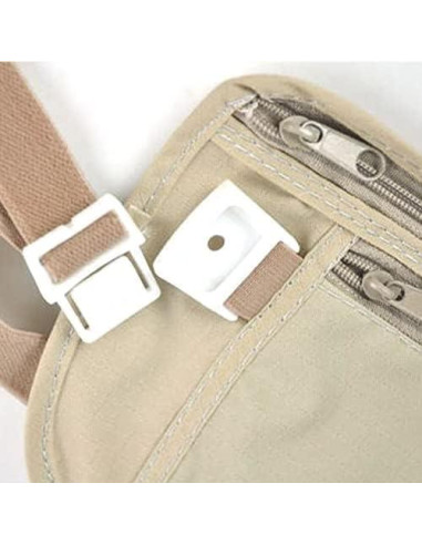 Cinturón de Dinero RFID Antirrobo Youngy Caqui 13x26cm