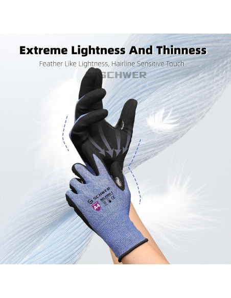 Guantes de Trabajo Schwer AIR-SKIN Talla S + Mangas Nivel 5