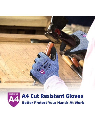 Guantes de Trabajo Schwer AIR-SKIN Talla S + Mangas Nivel 5
