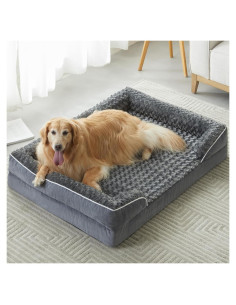 Cama Ortopédica para Perros WNPETHOME Grande 91x68cm Impermeable
